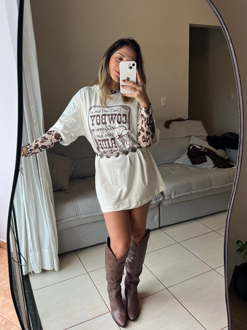 T-shirt Over Sized Western