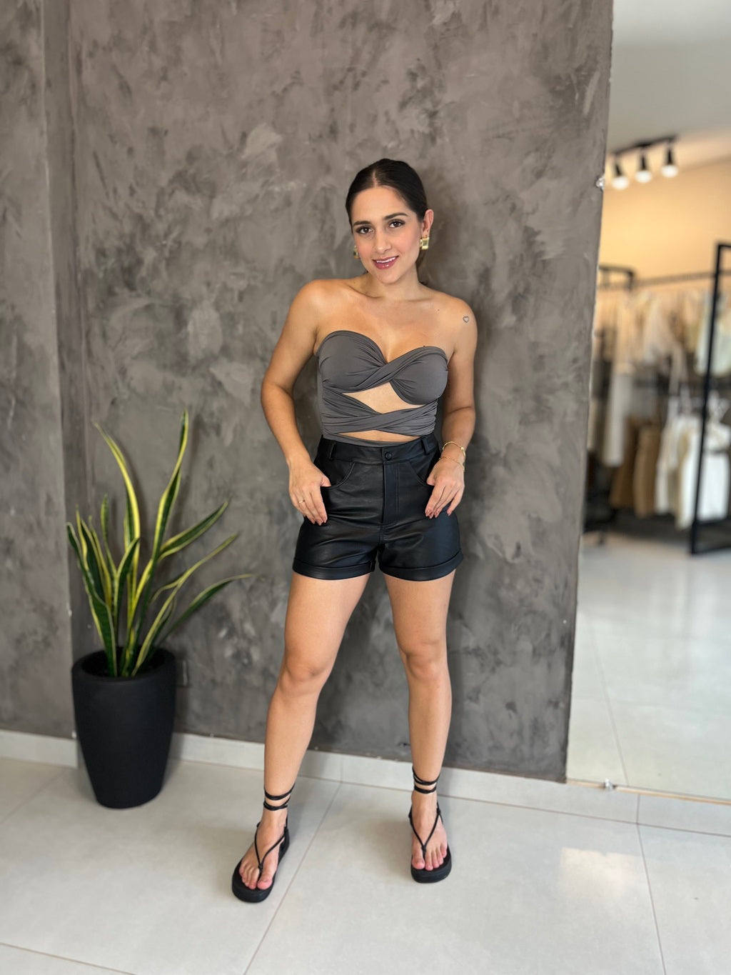 Body Feminino Torcido Tomara que Caia - Helena