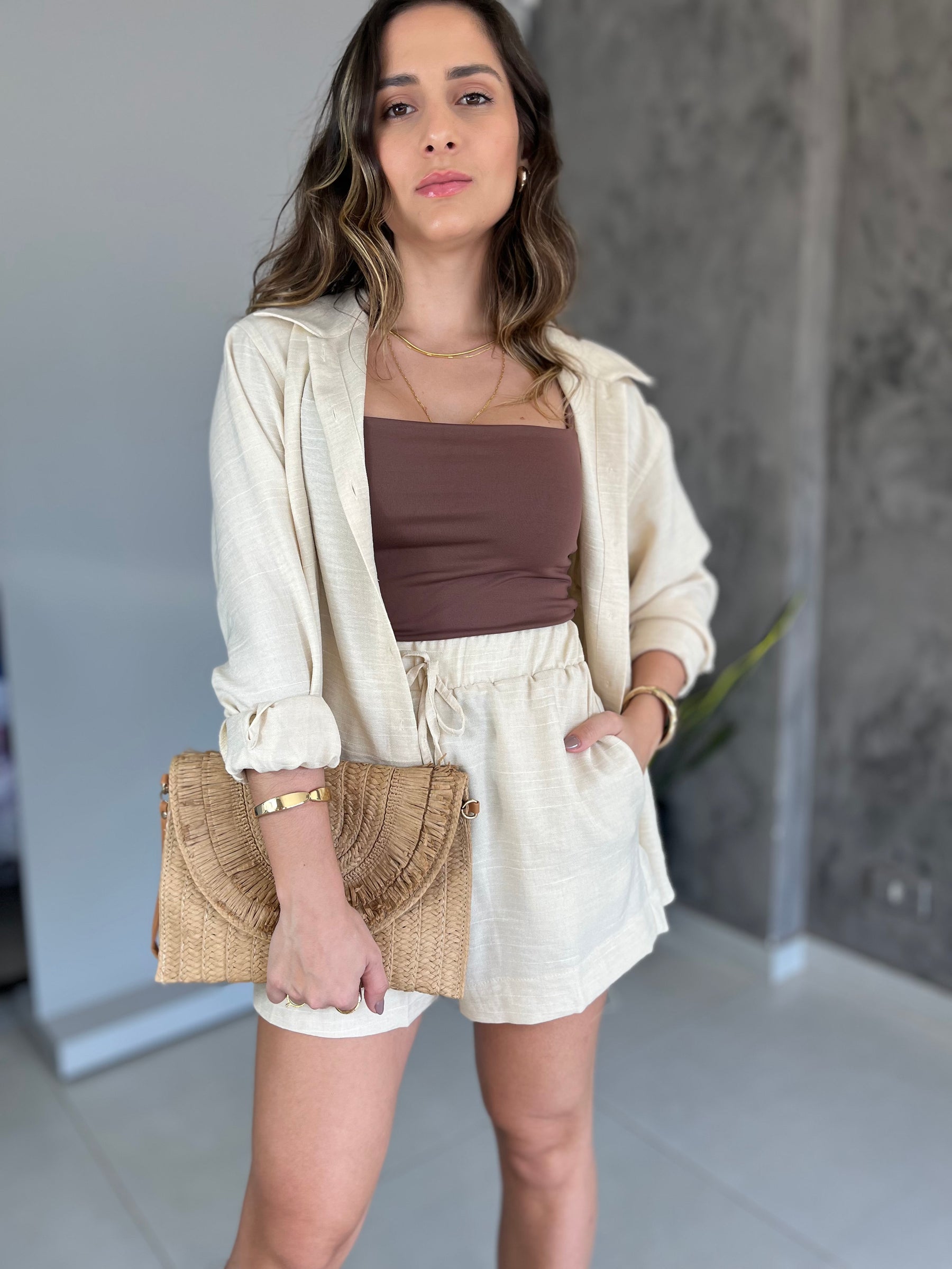 Conjunto Camisa e Shorts-Miss