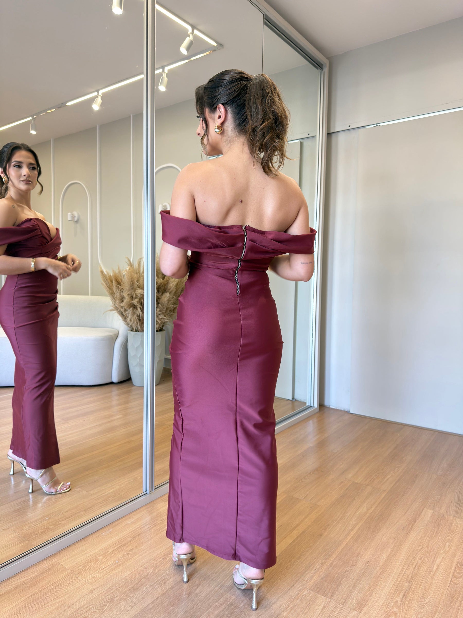 Vestido de Festa Midi Social Aymira