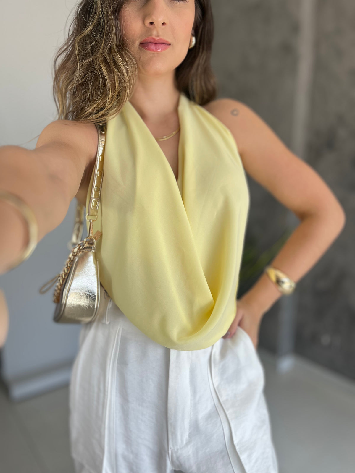 Blusa Voal Gola Boba Multiformas- Vanessa