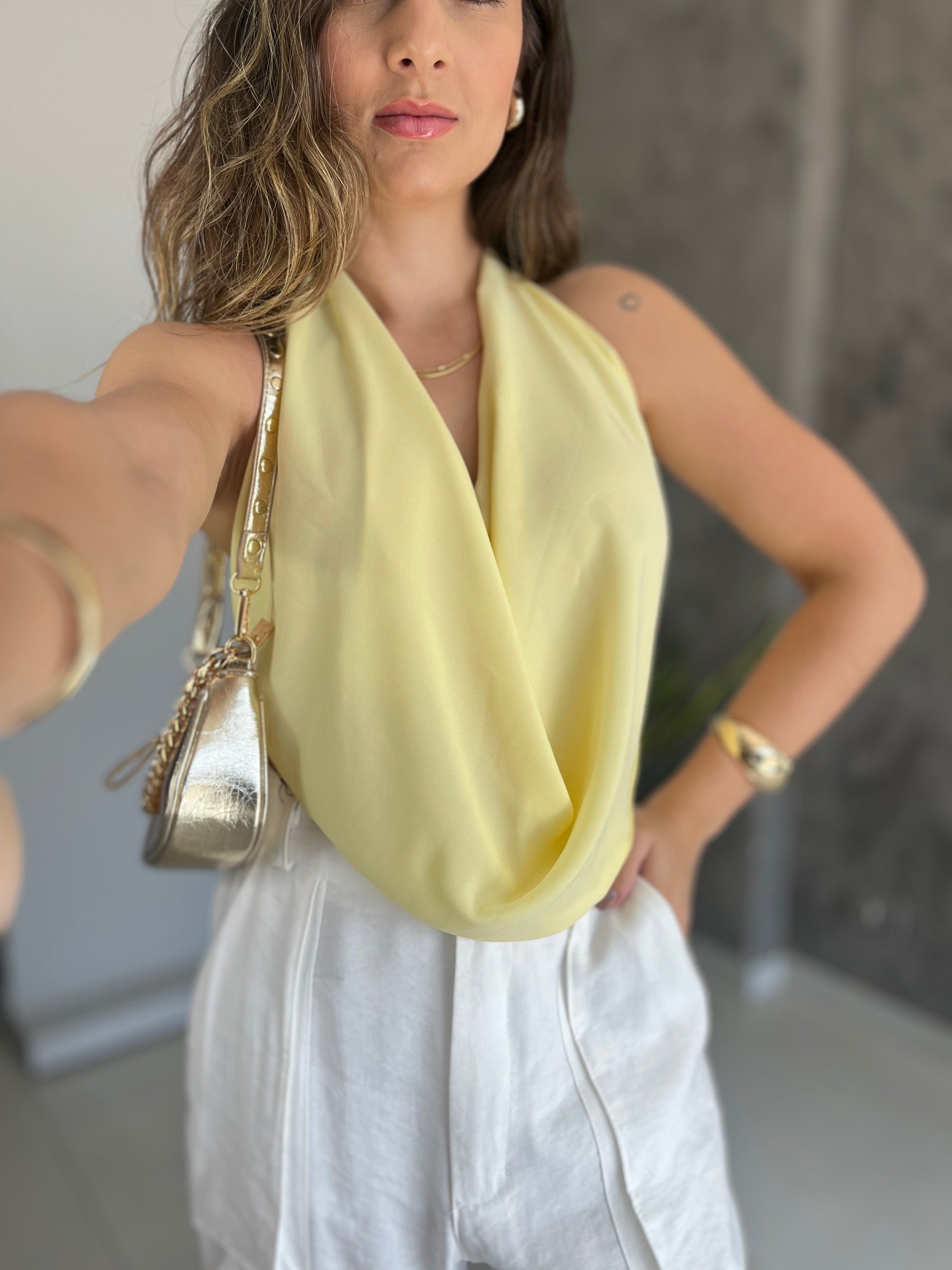 Blusa Voal Gola Boba Multiformas- Vanessa