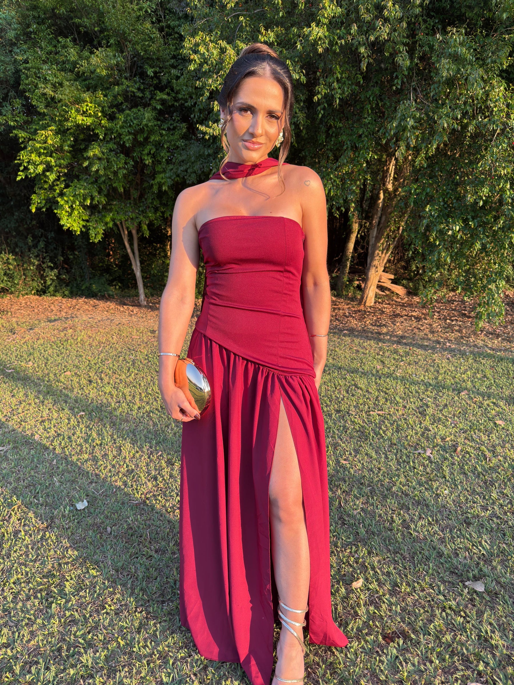 Vestido Longo Choker para Festa Tifany - Ocasiões Especiais