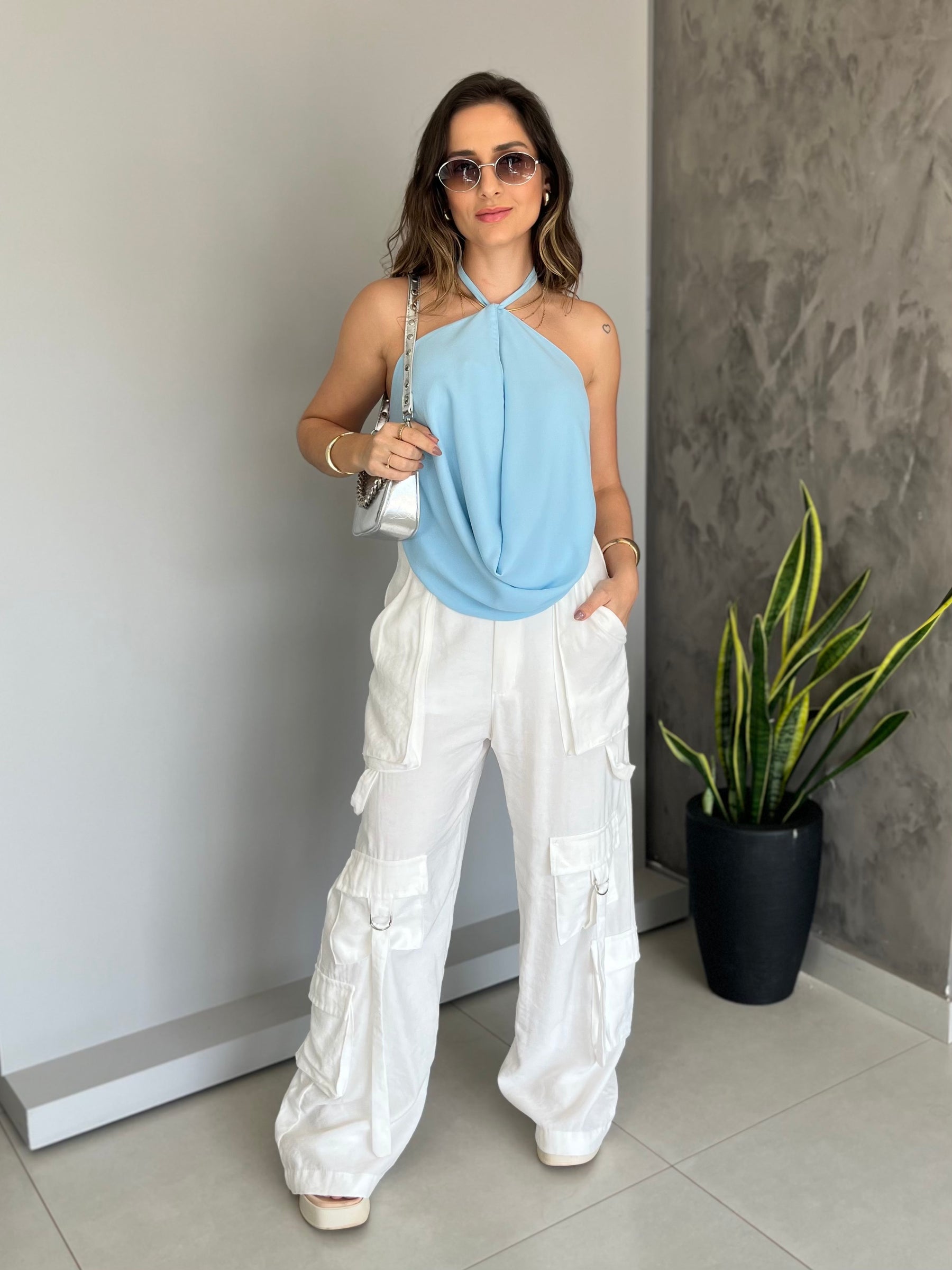 Blusa Voal Gola Boba Multiformas- Vanessa