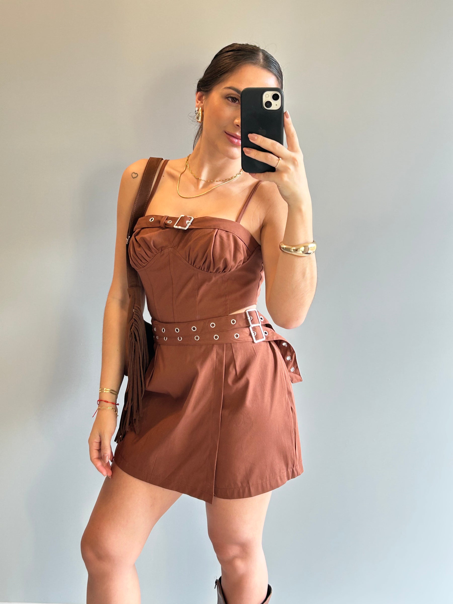 Conjunto Fivelas Canela