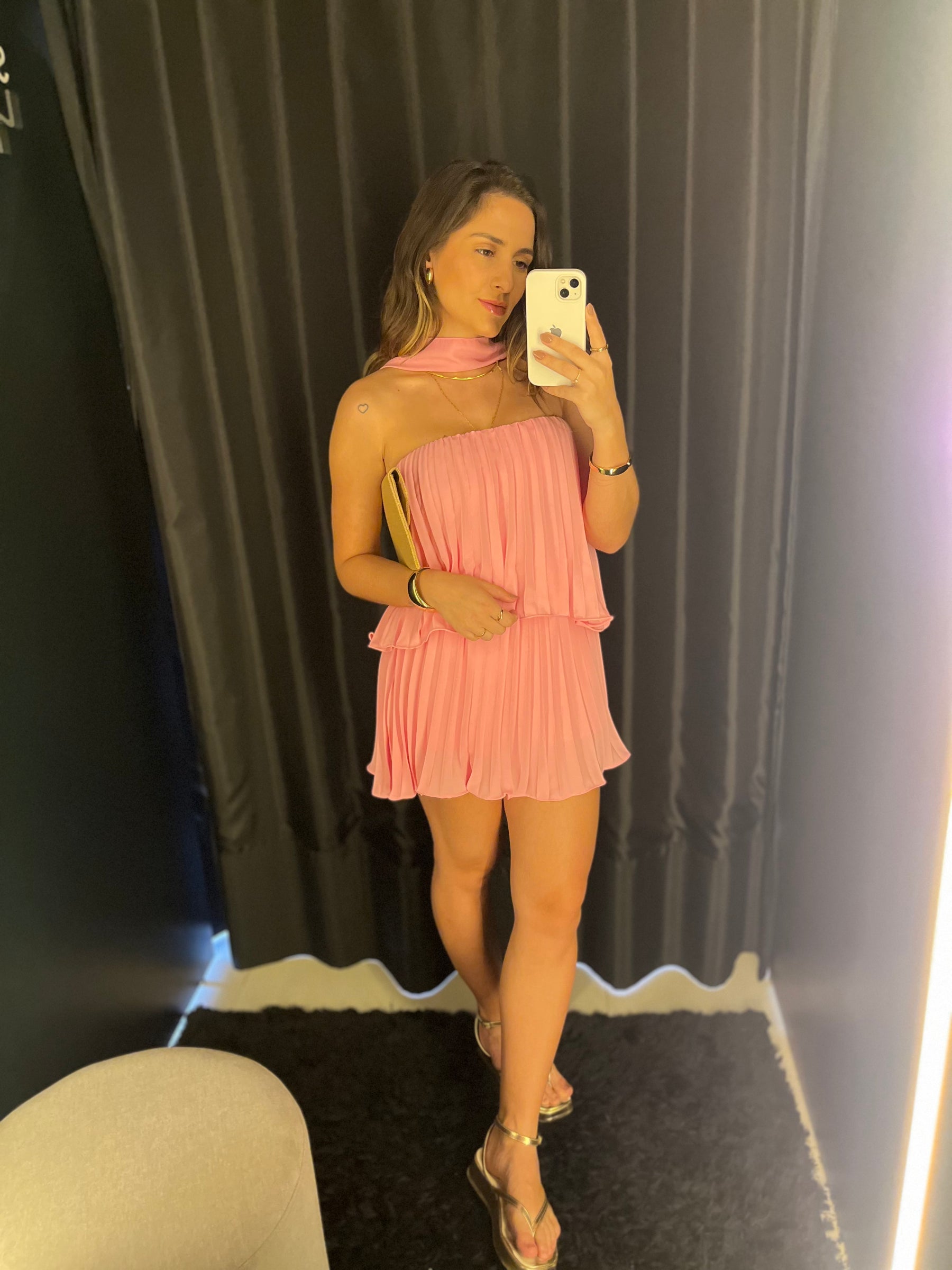 Conjunto Curto Plissado- Aline