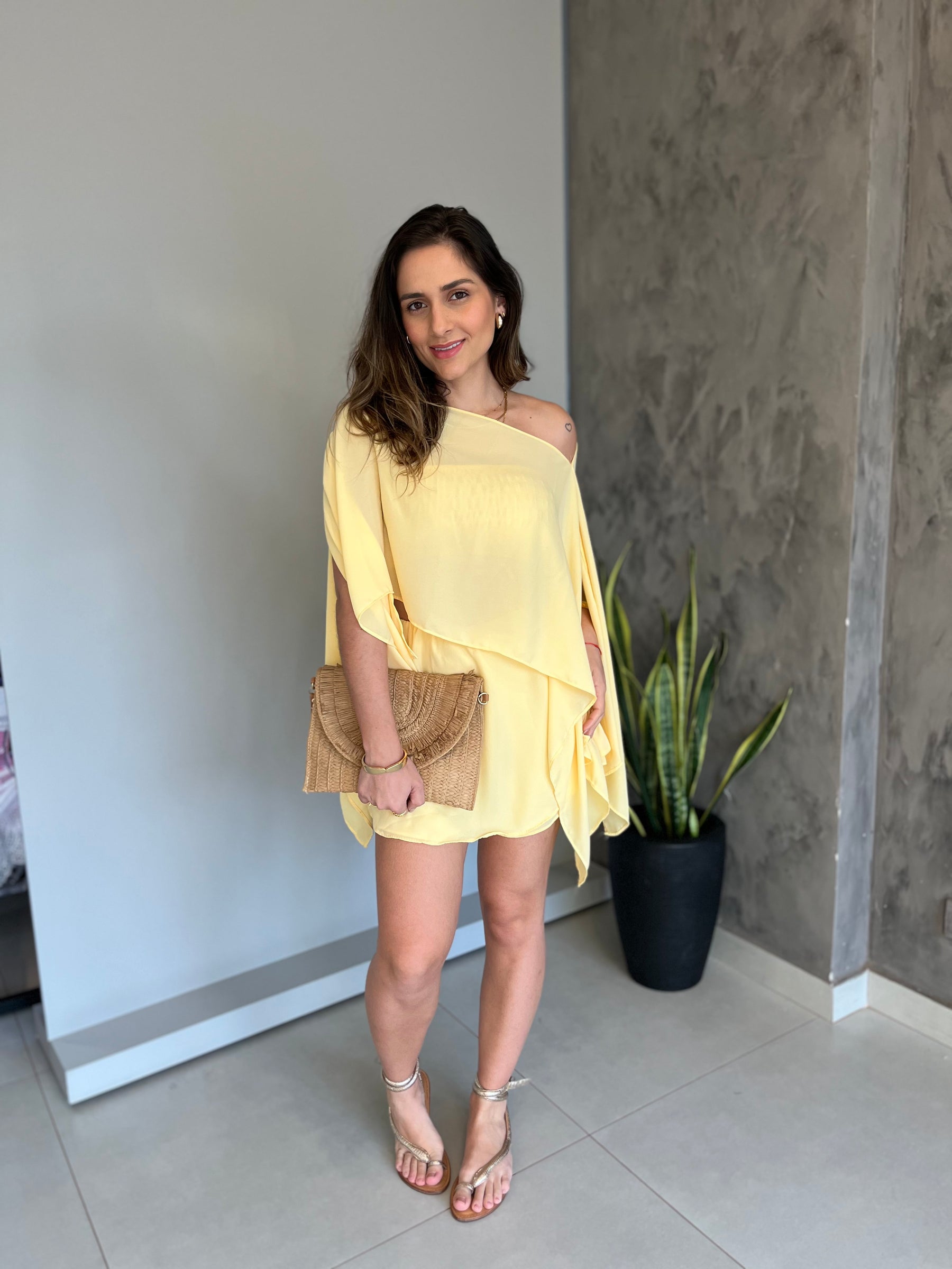 Conjunto Bata e Saia curta- Pietra