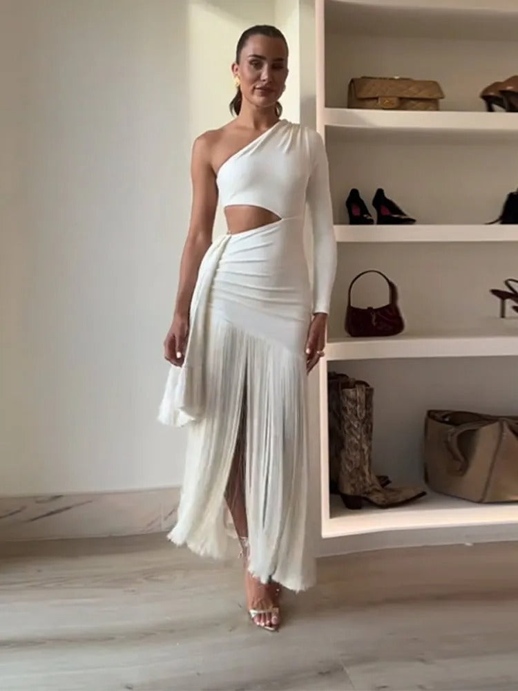 Vestido Feminino Elegante Franjas | Vestido para Festa e Ocasiões Especiais