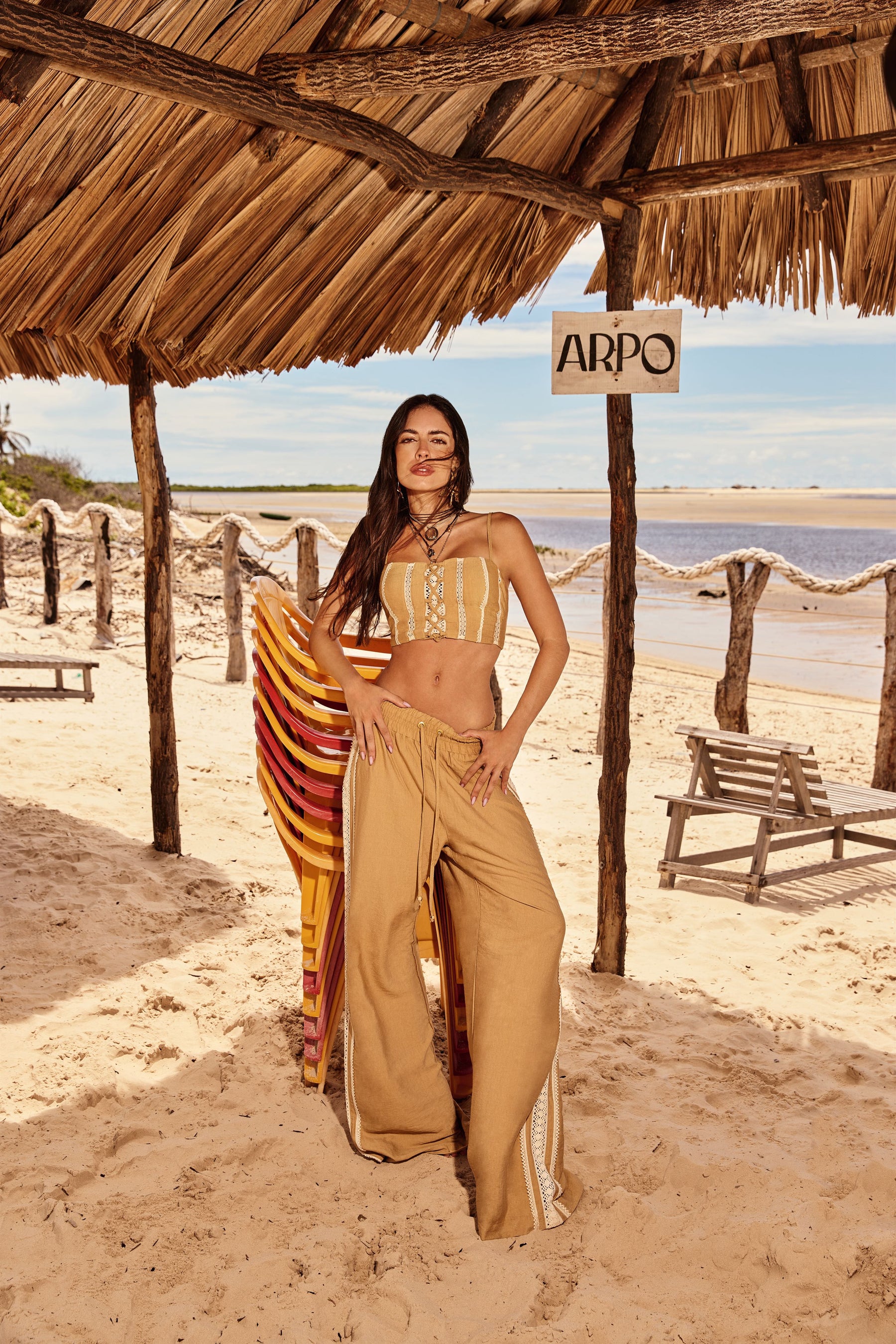 Conjunto Calça e Top Oásis Cocada