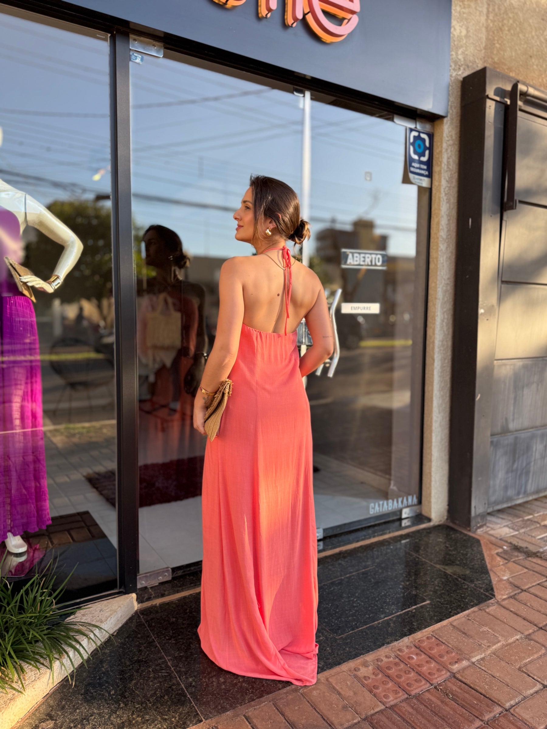 Vestido Longo fresco para Ocasiões