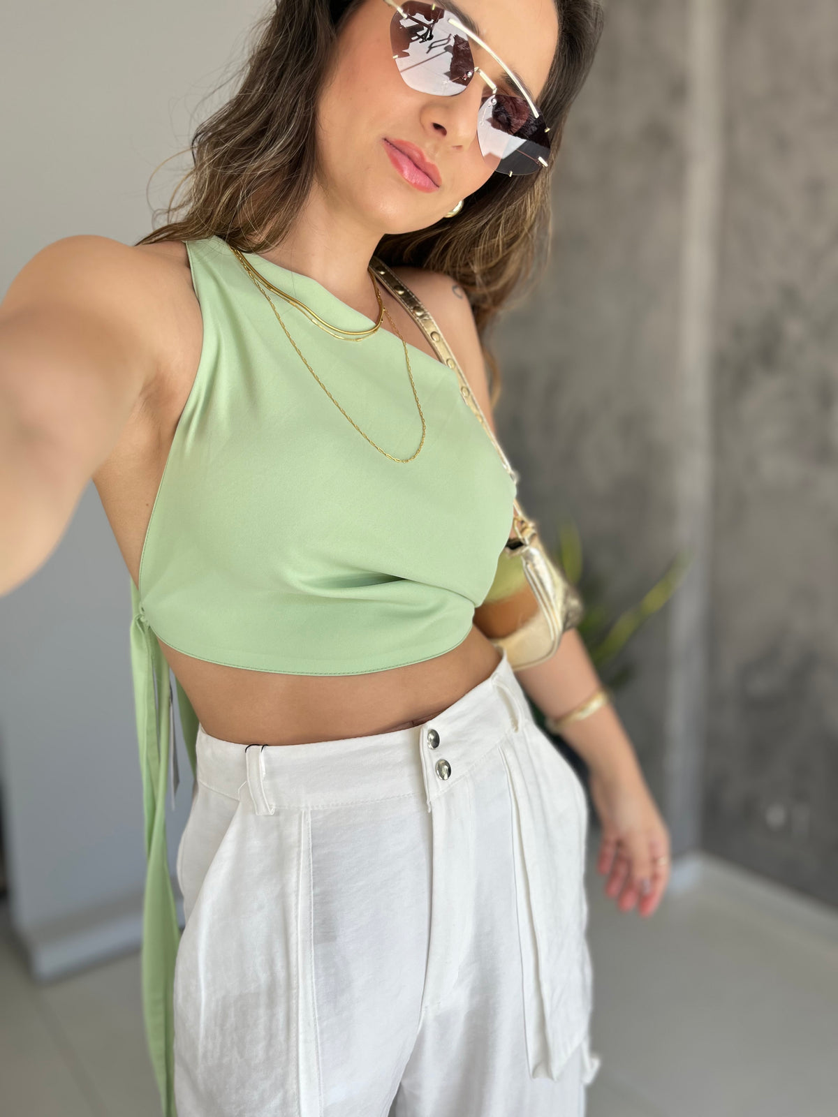 Blusa Voal Gola Boba Multiformas- Vanessa