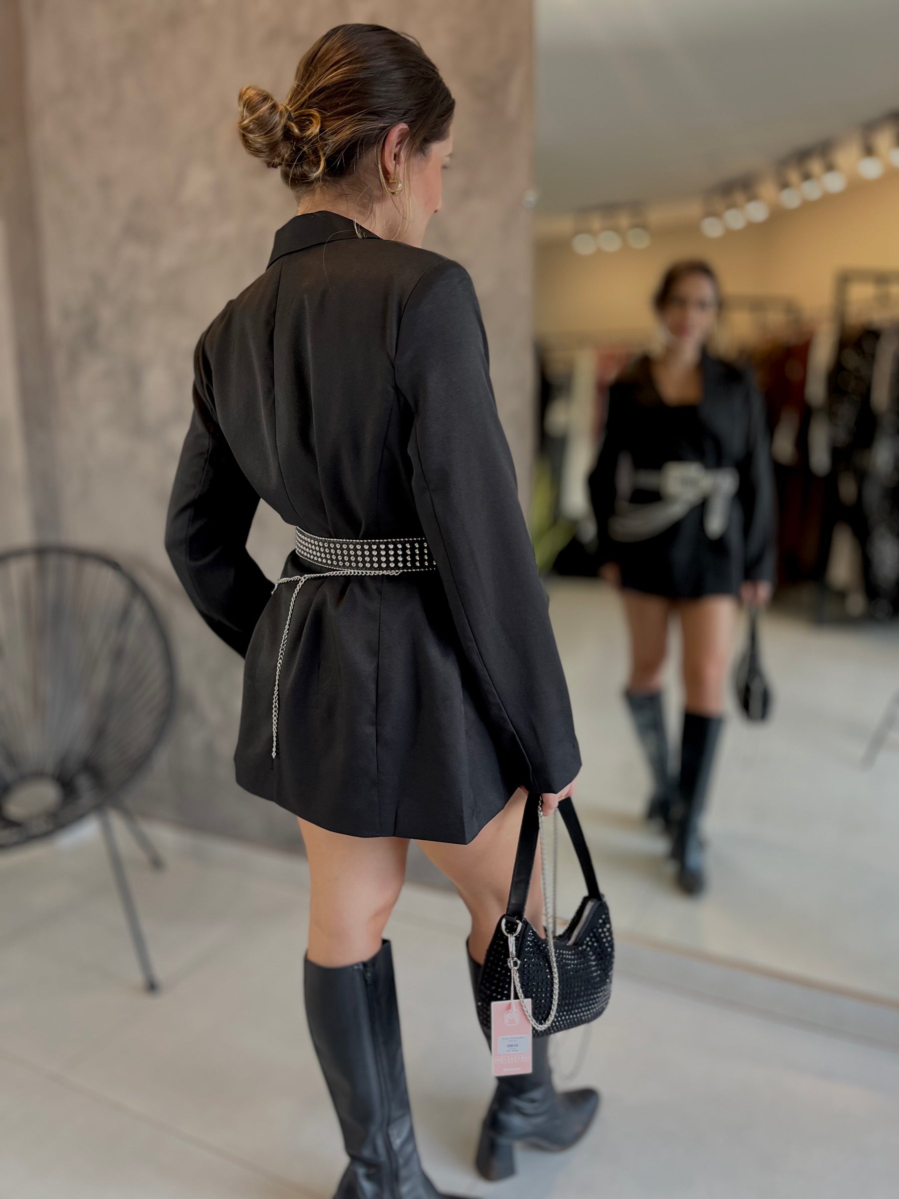 Blazer Feminino Alfaiataria Oversized- Preto
