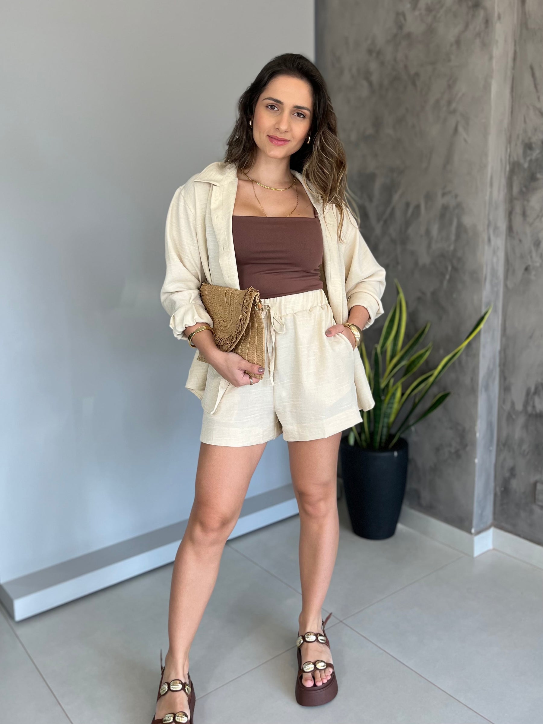 Conjunto Camisa e Shorts-Miss