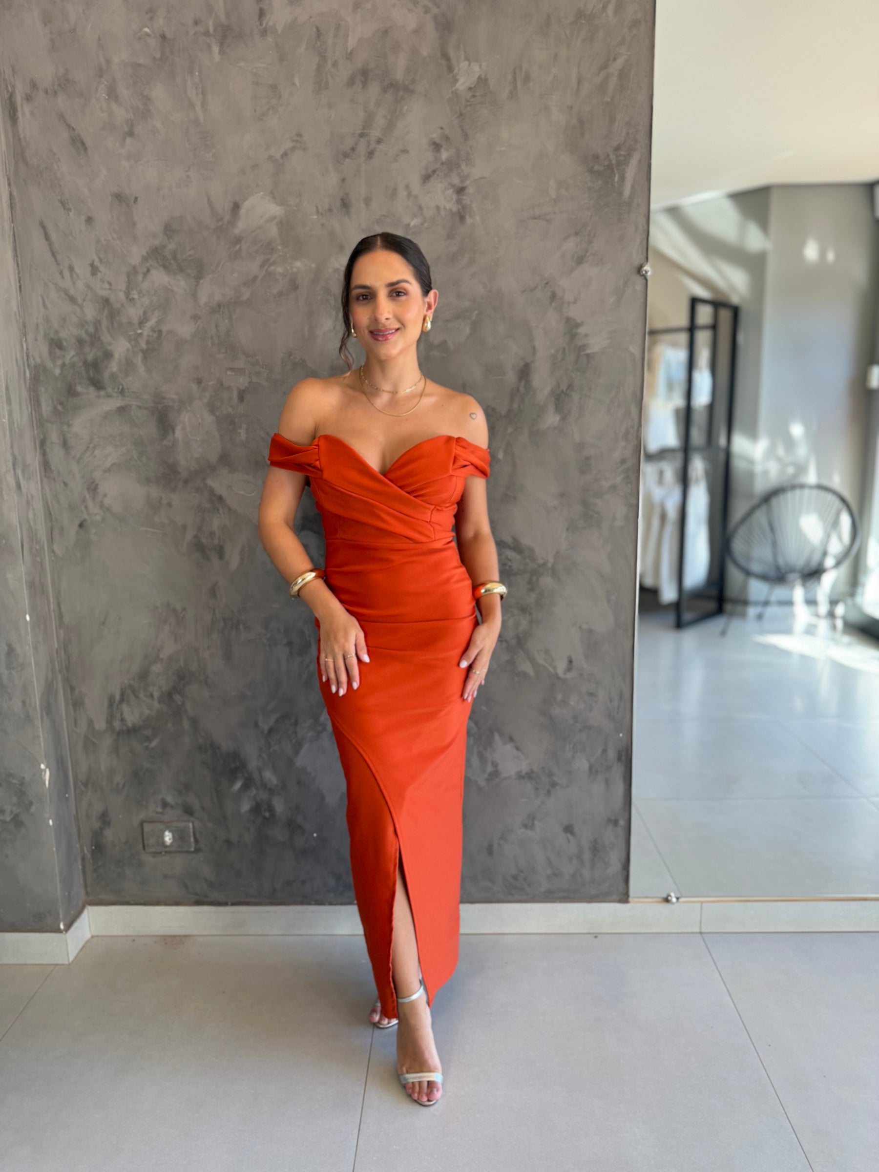 Vestido de Festa Midi Social Aymira