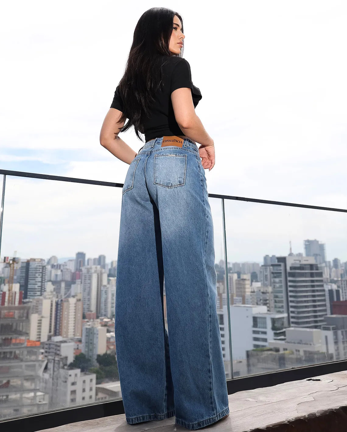 Wide Leg Relaxed Média Used - Consciência