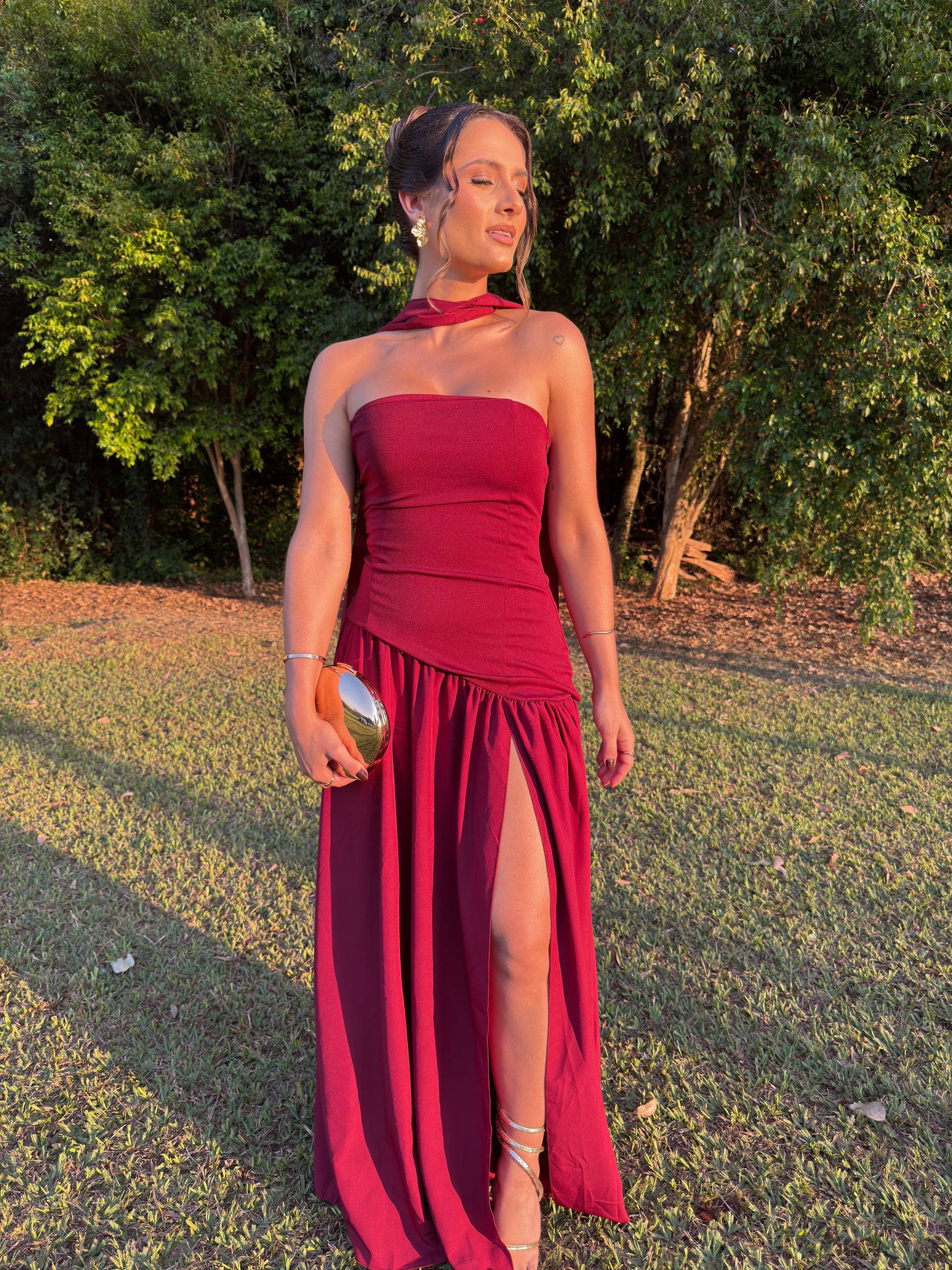 Vestido Longo Choker para Festa Tifany - Ocasiões Especiais