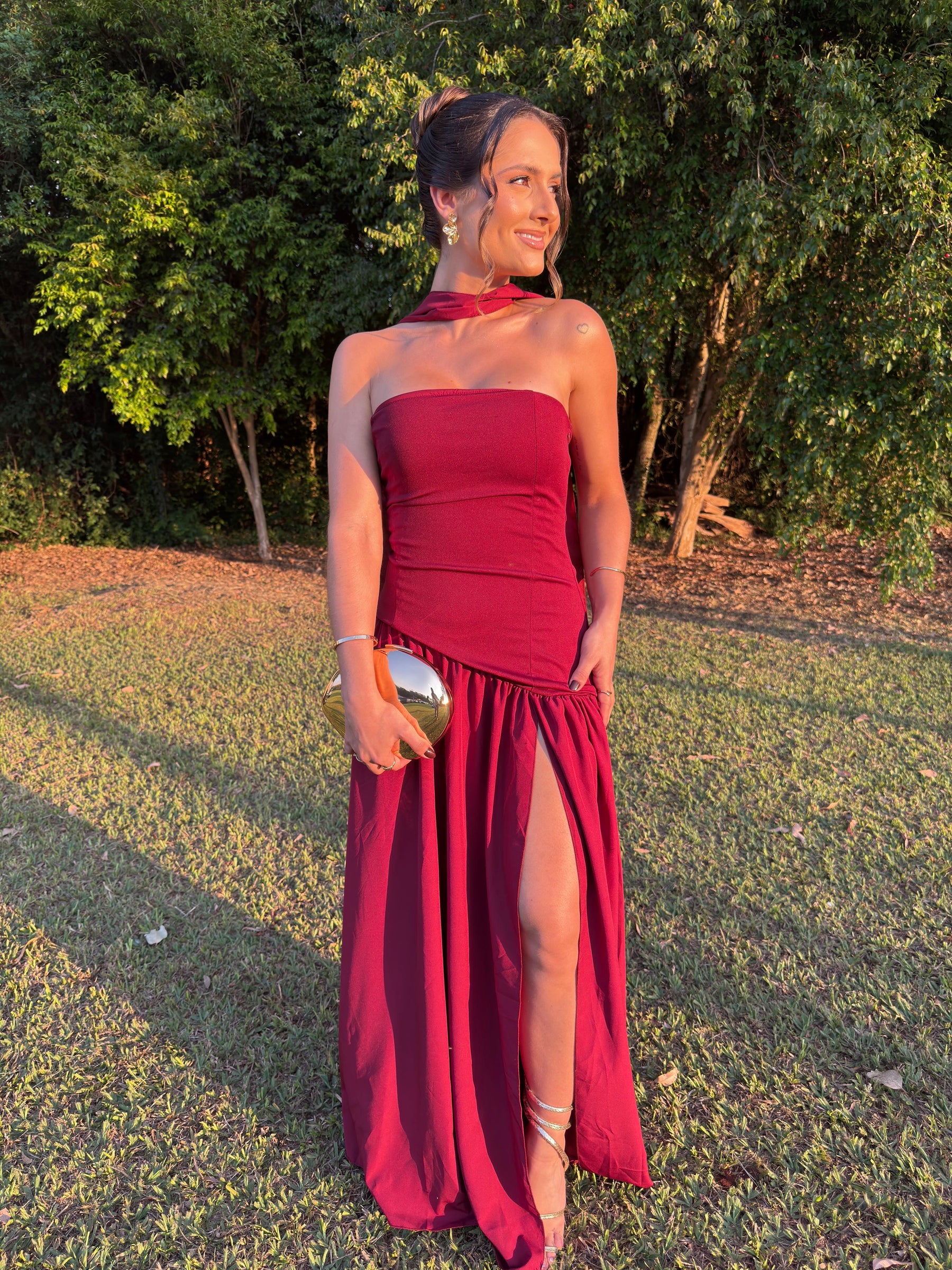 Vestido Longo Choker para Festa Tifany - Ocasiões Especiais