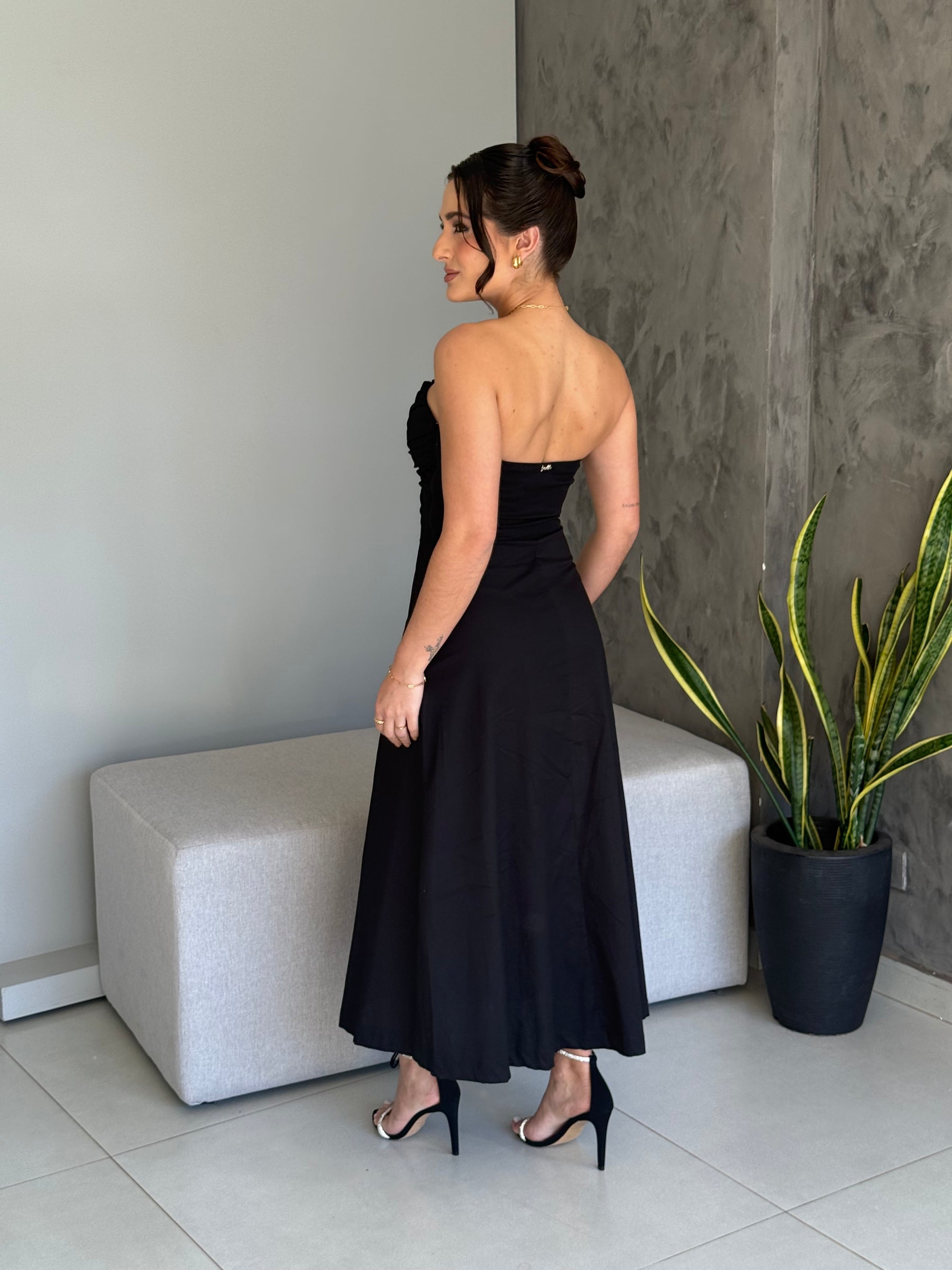 Vestido Solto Straplees Trocolini