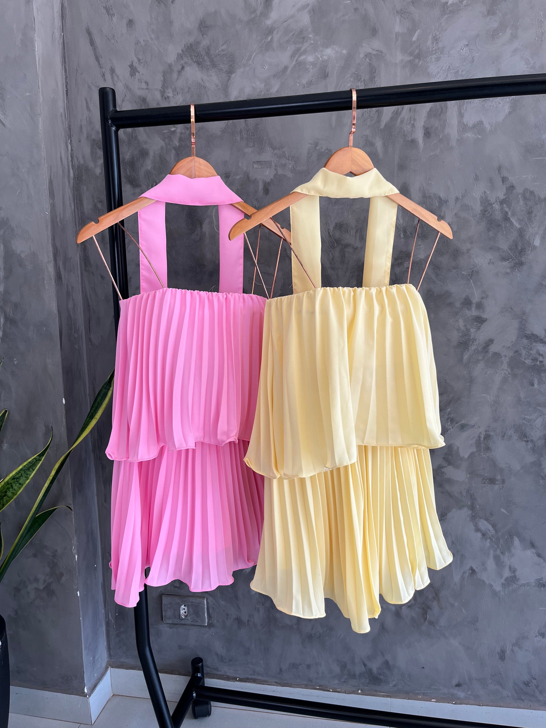 Conjunto Curto Plissado- Aline