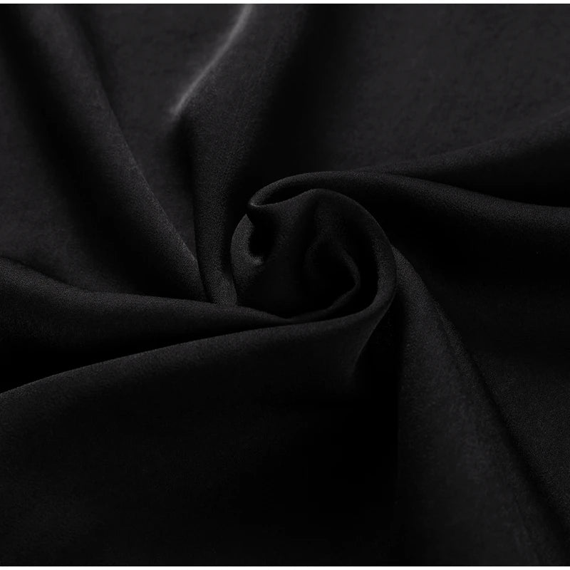 Vestido Longo de Cetim Ombro Único e Capa Lateral Melissa para Festa