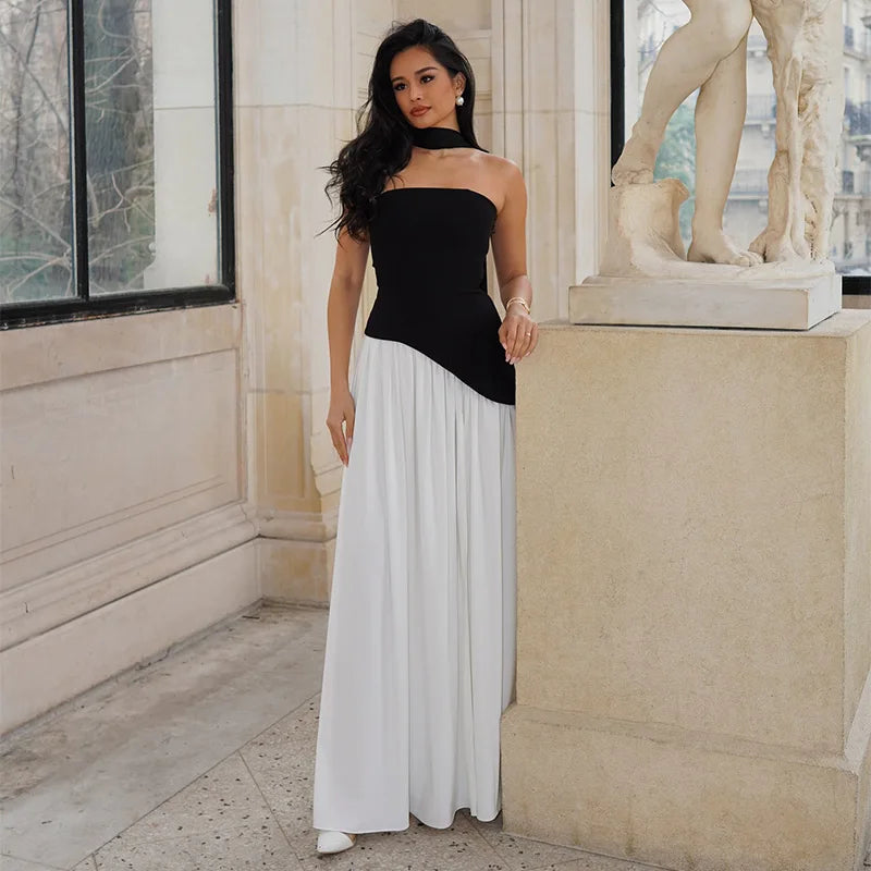Vestido Longo Amarelo Estruturado Minimalista – Moda Festa Elegante
