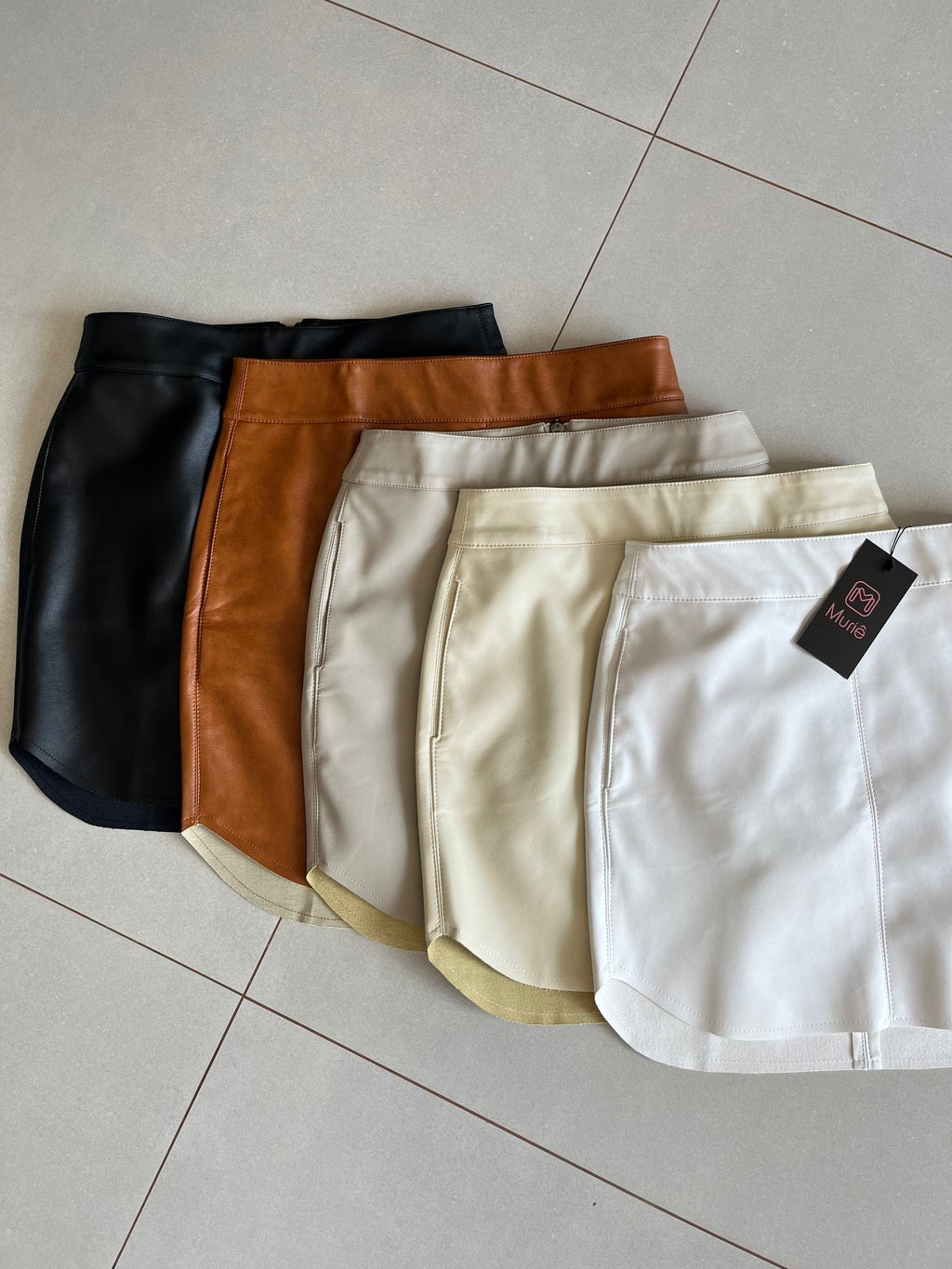 Saia Feminina de Couro Western Leona Martins