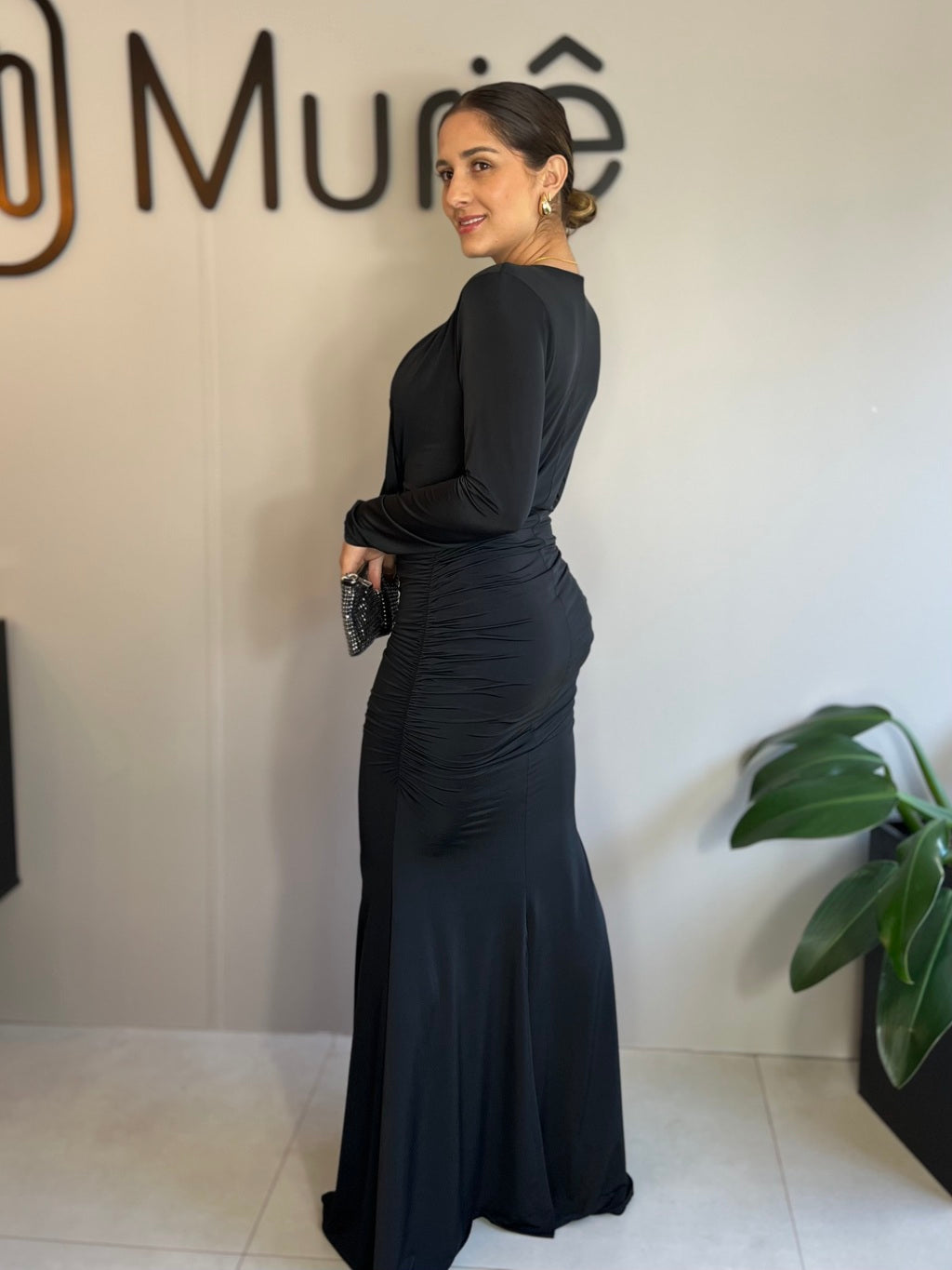 Vestido Longo Manga Longa Nick