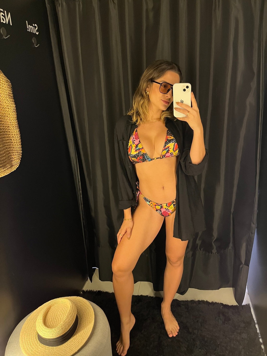 Biquini Cortininha arara vermelha