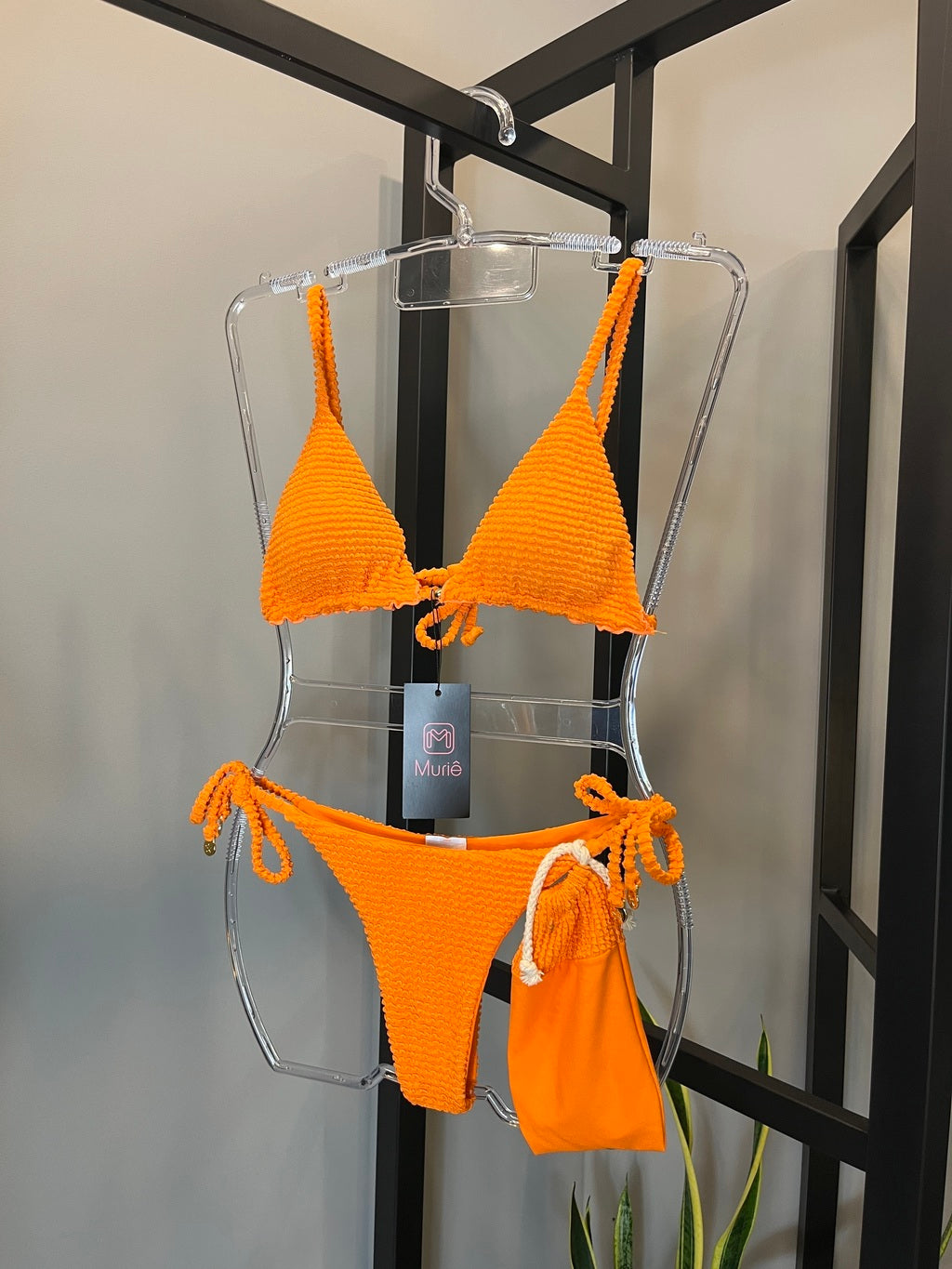 Biquini Ibiza Texturizado Laranja
