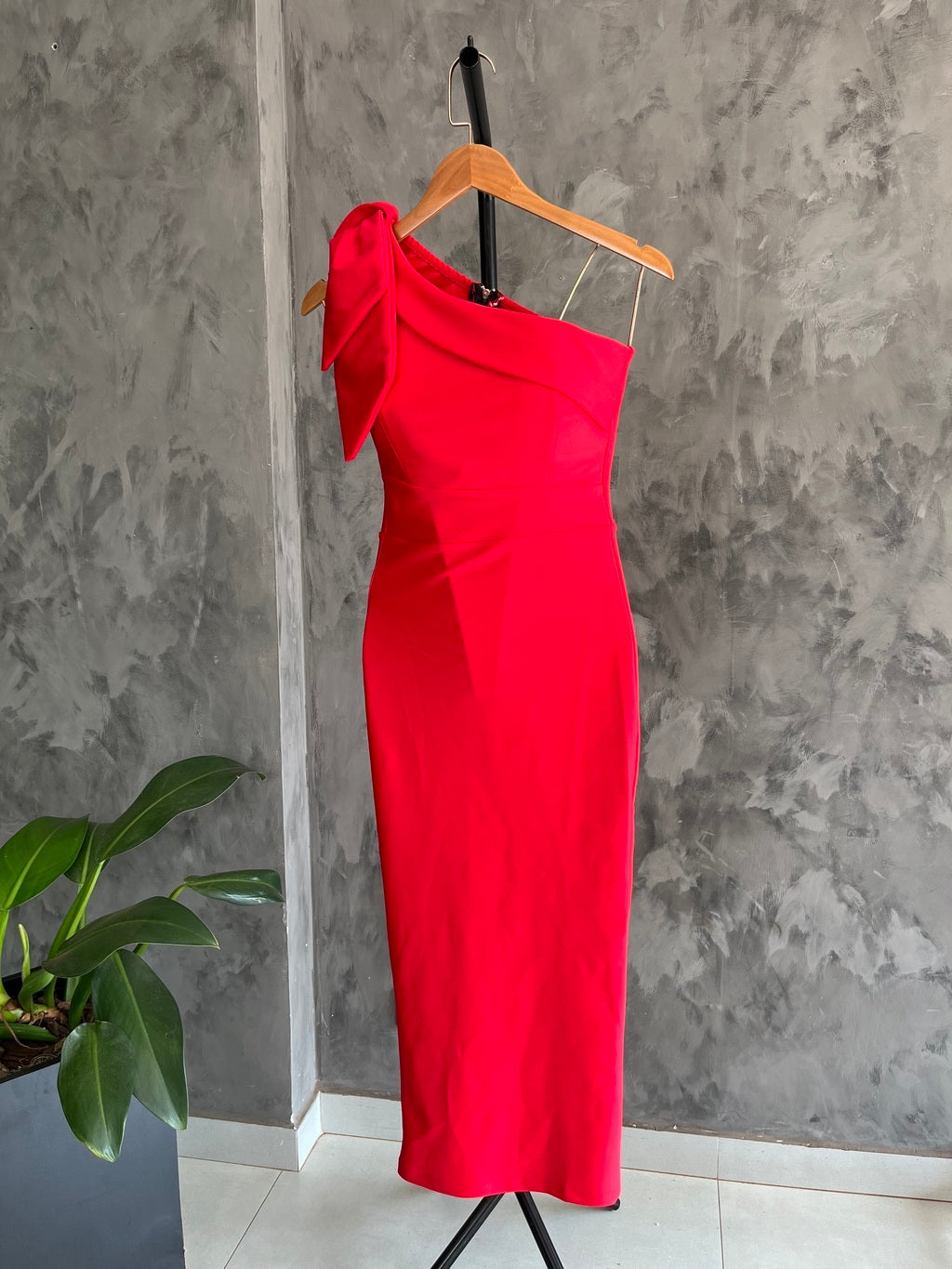 Vestido Feminino Midi Social de Festa vermelho - Jhesly