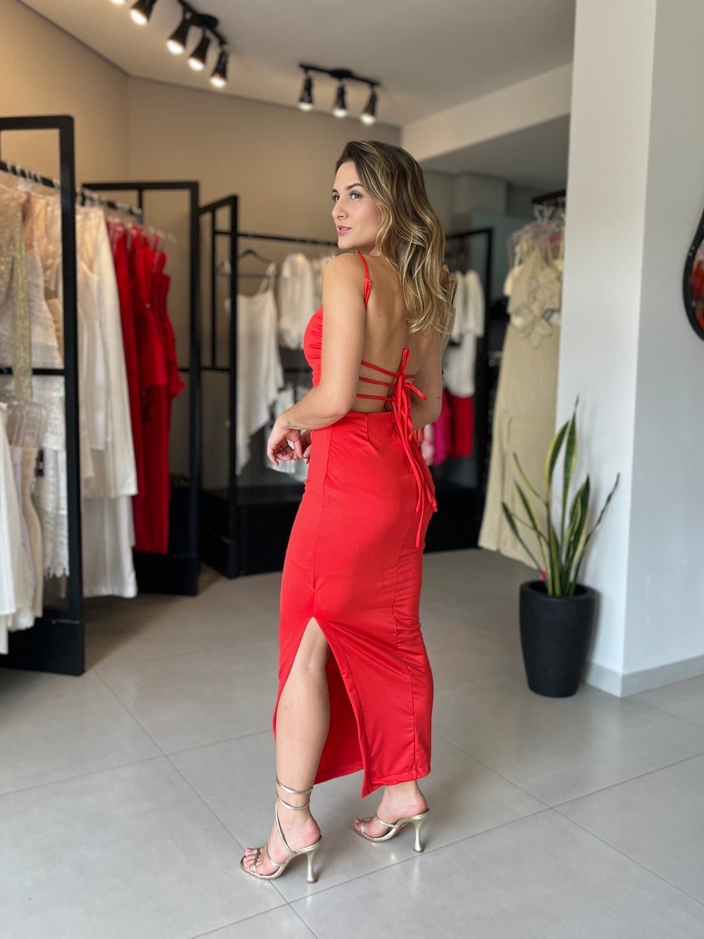 Vestido Feminino Midi de Festa - Jady