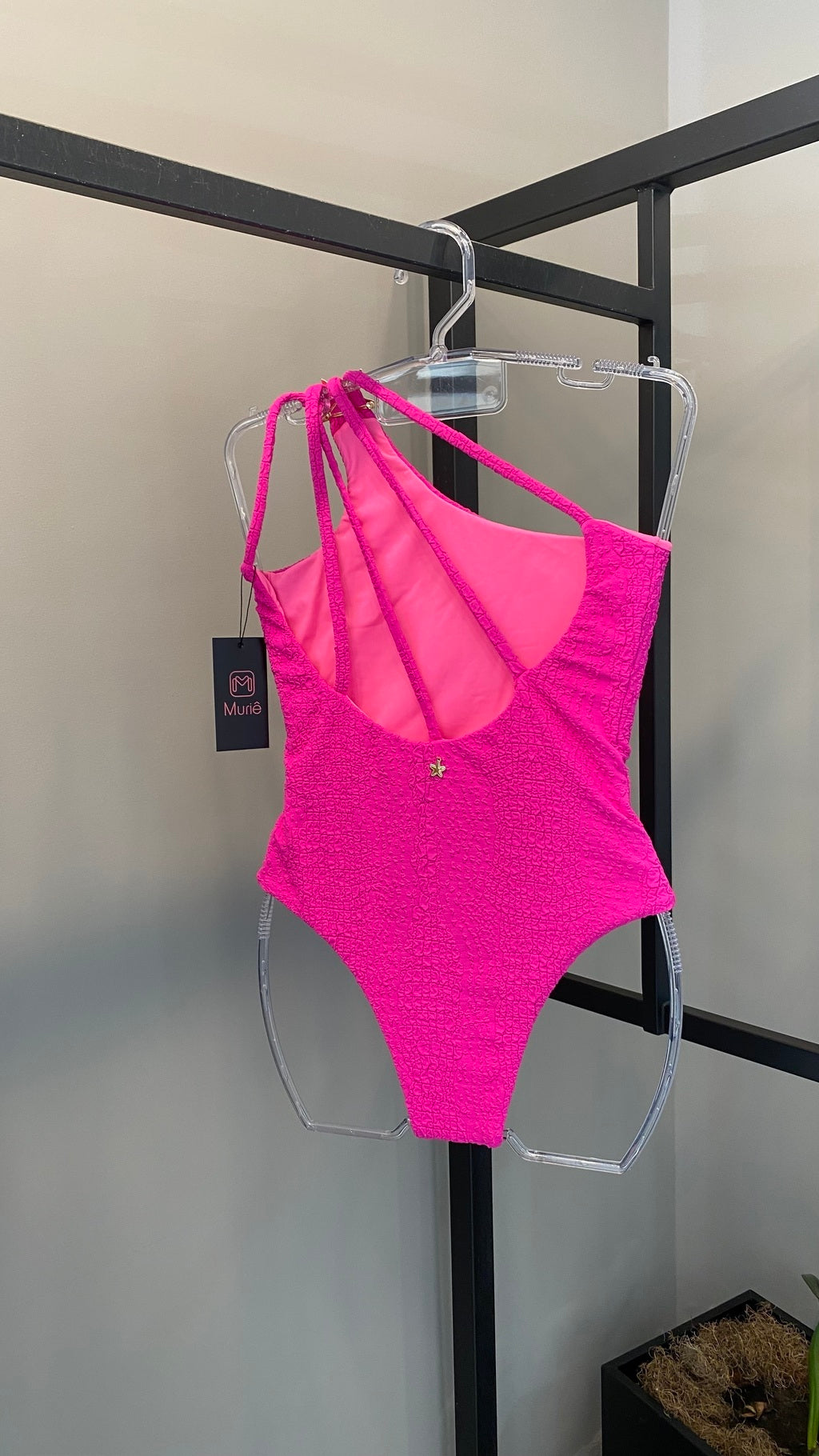 Maiô pink estrela