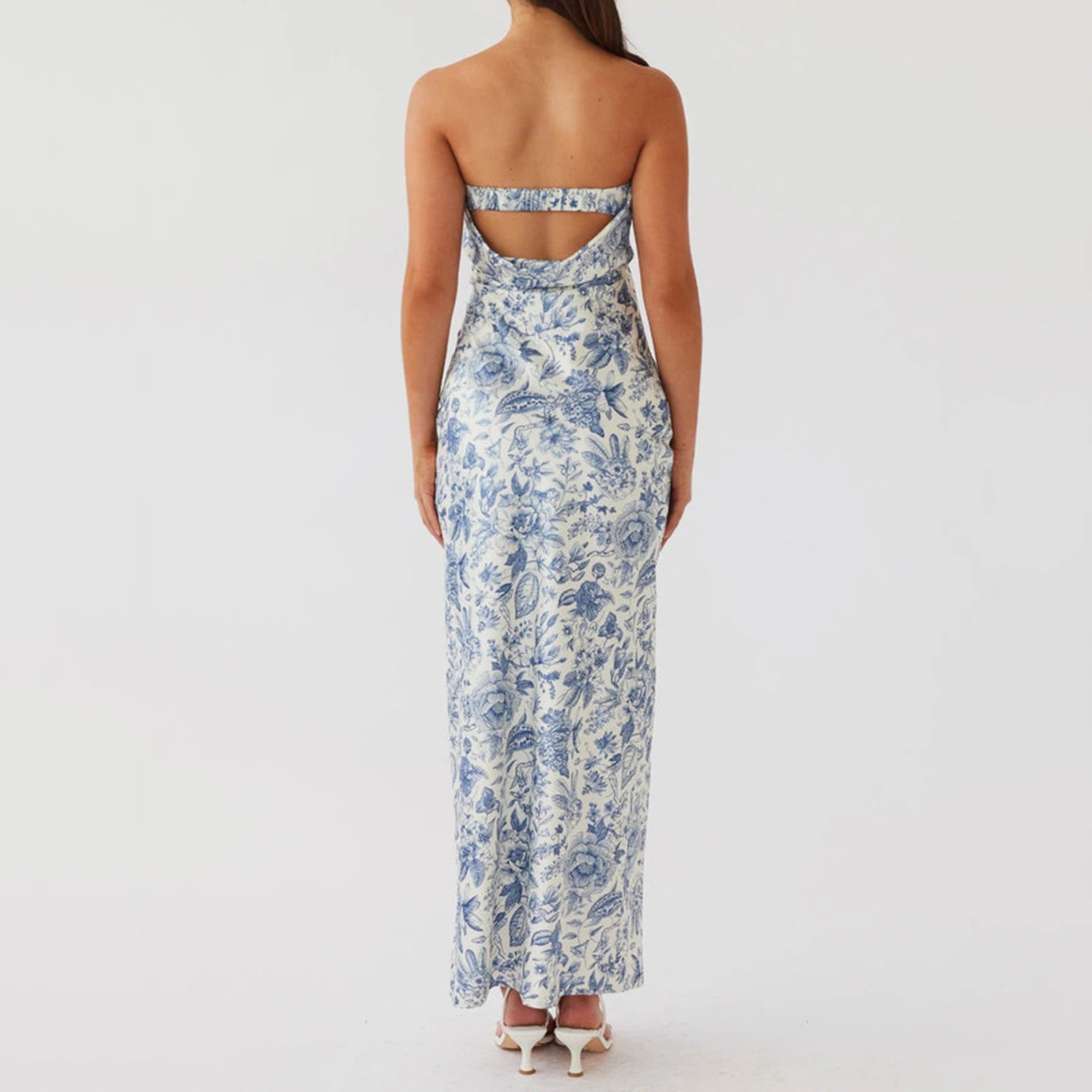 Vestido Longo Tomara que Caia Estampado Floral Dia a dia