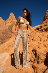 Calça Crochet saída de praia