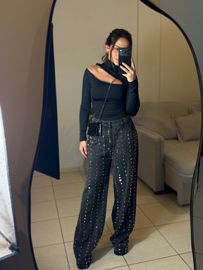 Calça Jeans Rebite