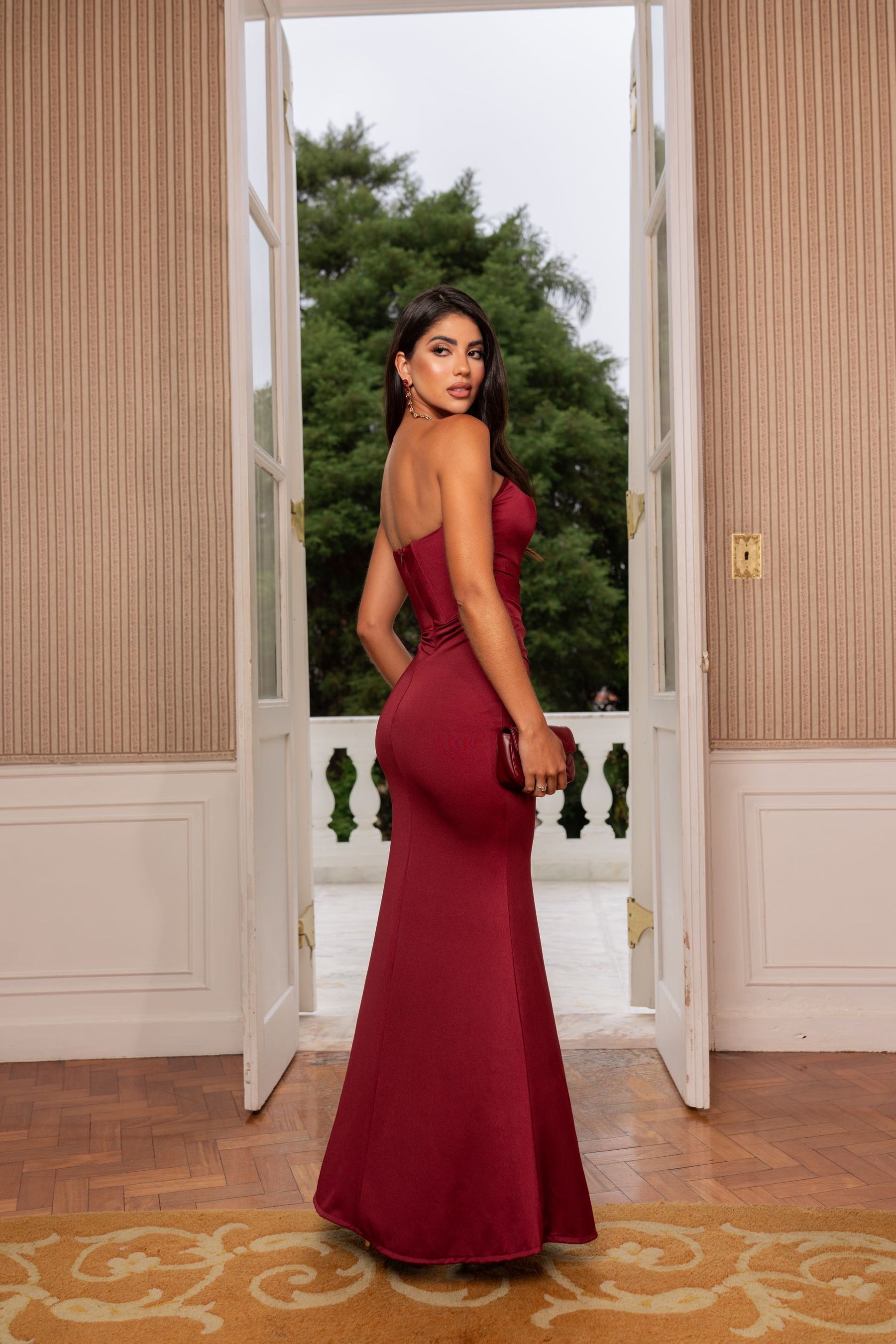 Vestido Longo Corset Oliva Thálita