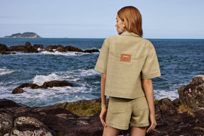 Conjunto Shorts Camisa Stone Green