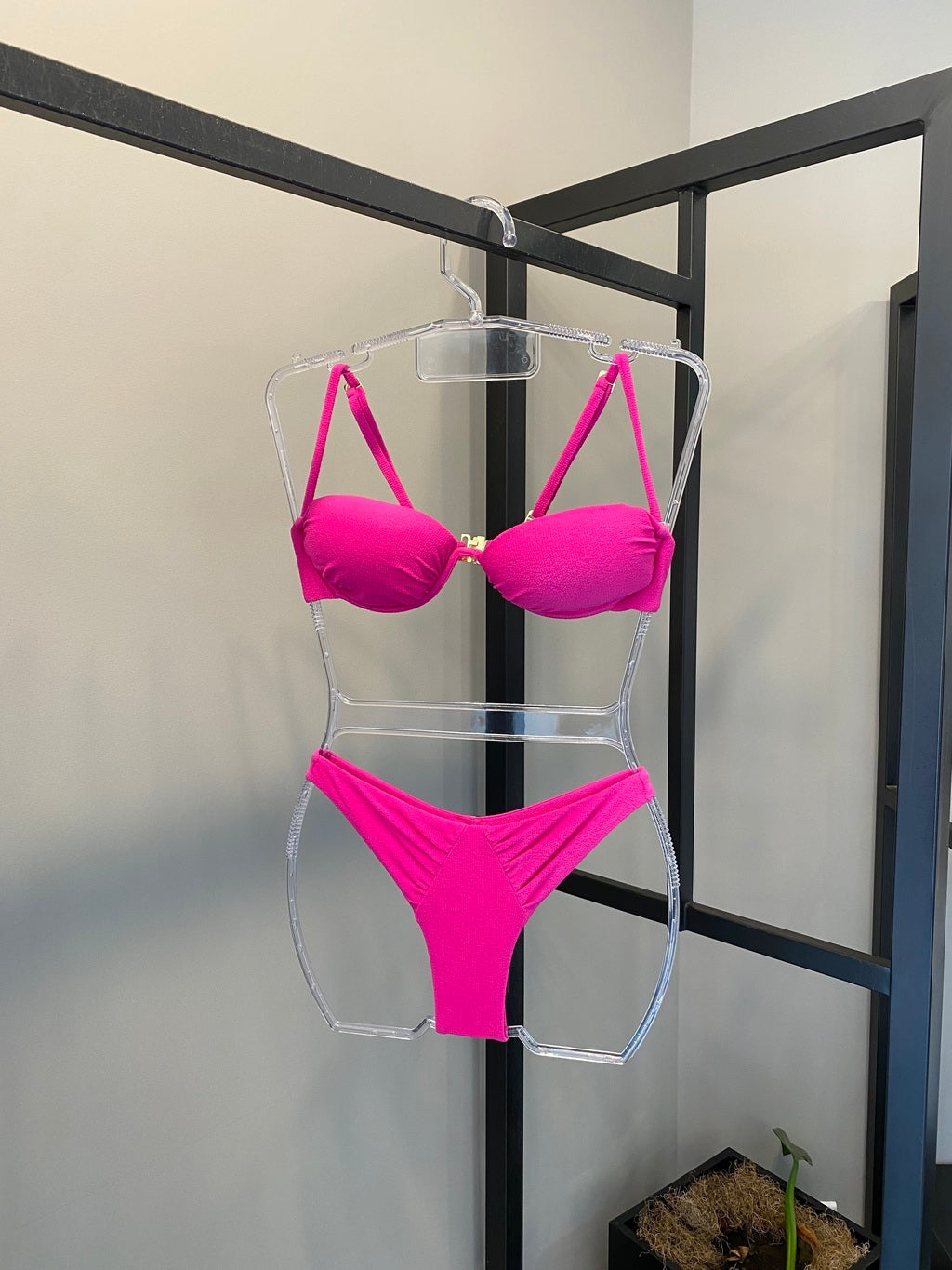 Biquíni aro inteiro e bojo Pink