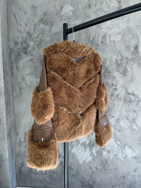 Jaqueta Feminina de Pelo para Inverno