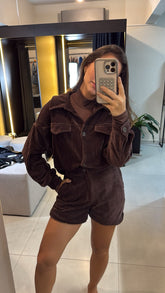 Shorts Cotelê Café Scalk
