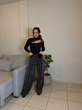 Calça Jeans Rebite