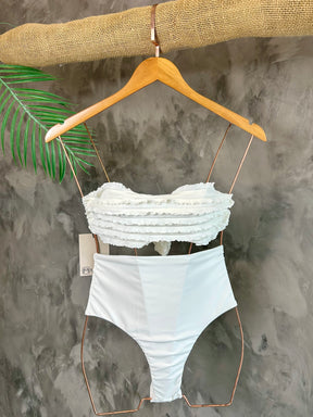 Biquíni faixa hot pant Off white