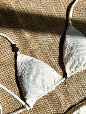 Biquini cortininha off white pérola