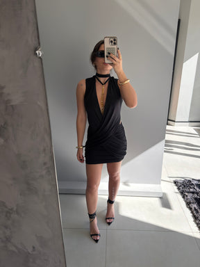 Vestido Curto com Decote cruzado Ivi