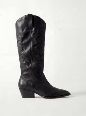 Bota Western Couro Preta