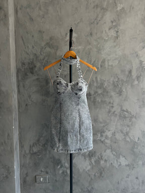 Vestido Curto Jeans Chocker