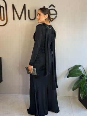 Vestido Longo Manga Longa Nick