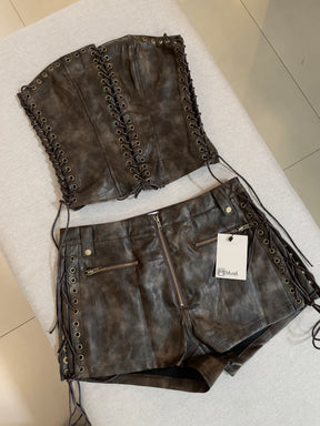 Corset em Couro Ilhós Maisa