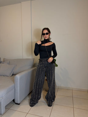 Calça Jeans Rebite