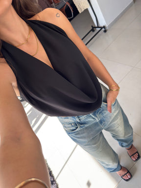 Blusa Voal Gola Boba Degage Multiformas- Vanessa